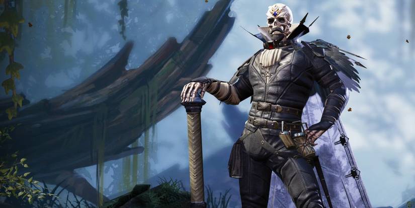 A skeleton called Fane with a sword and fancy clothes in Divinity: Original Sin 2.