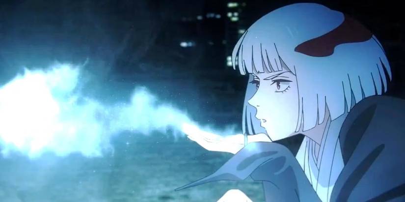 Uraume nutzt ihre verfluchte Technik „Ice Formation“ im Anime „Jujutsu Kaisen“.