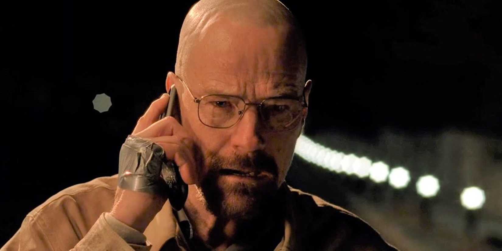 Walt on the phone in Breaking Bad