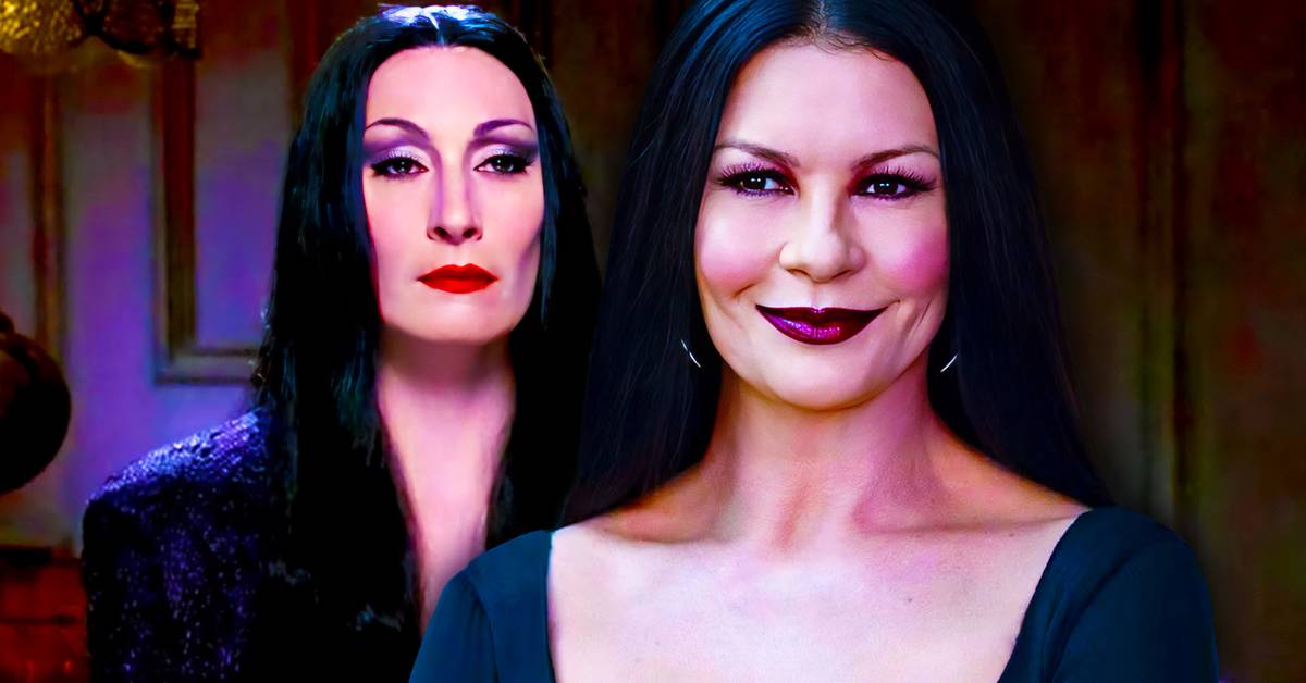 wednesday season 2 morticia red dress Halloween Wednesday Morticia Addams Gothic Cosplay Costume Red and Black  Wide Sleeve Dress