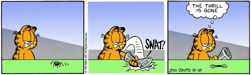 15 Funniest Garfield Comics Where He Tries to Swat a Spider
