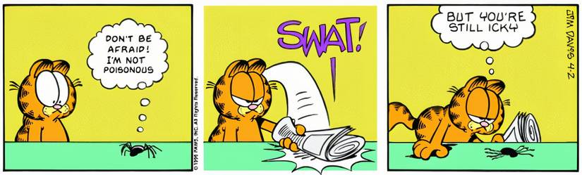 15 Funniest Garfield Comics Where He Tries to Swat a Spider