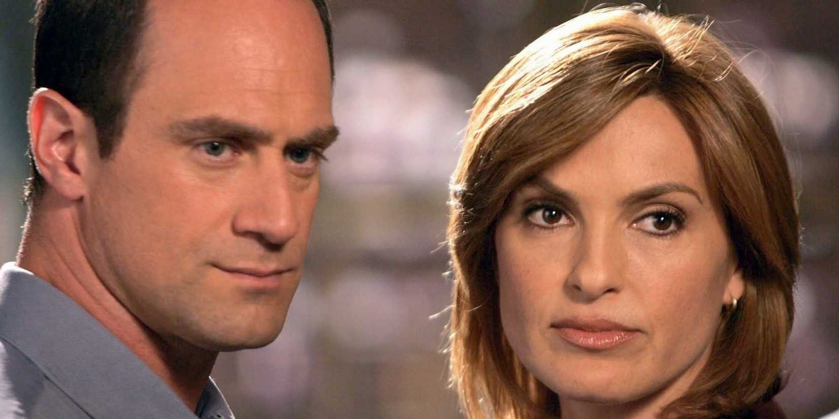 Stabler and Benson looking into the distance in Law & Order: Special Victims Unit