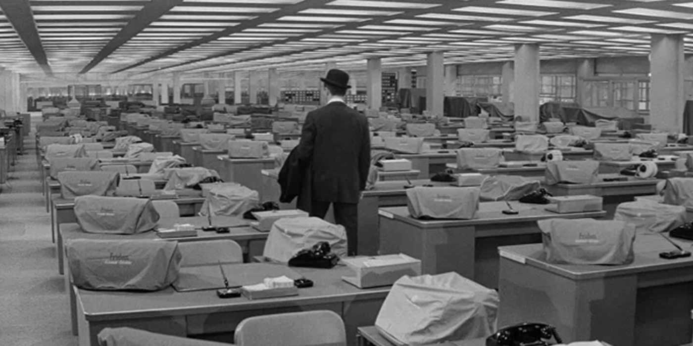 a man walking in the office in The Apartment (1960)