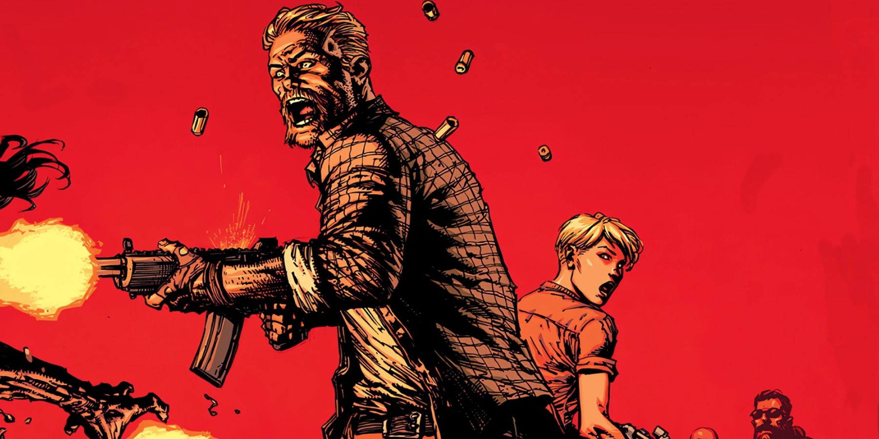 Abraham Ford lays into zombies in The Walking Dead