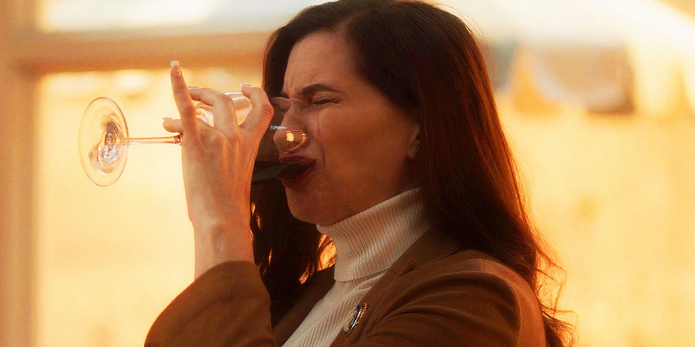 Agatha Harkness drinking cheap wine in Agatha All Along episode 3