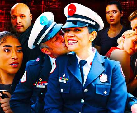 Gianna Mackey, Joe Cruz, Kelly Severide, Stella Kidd, Violet Mikami, Sylvie Brett, and Matt Casey in Chicago Fire.