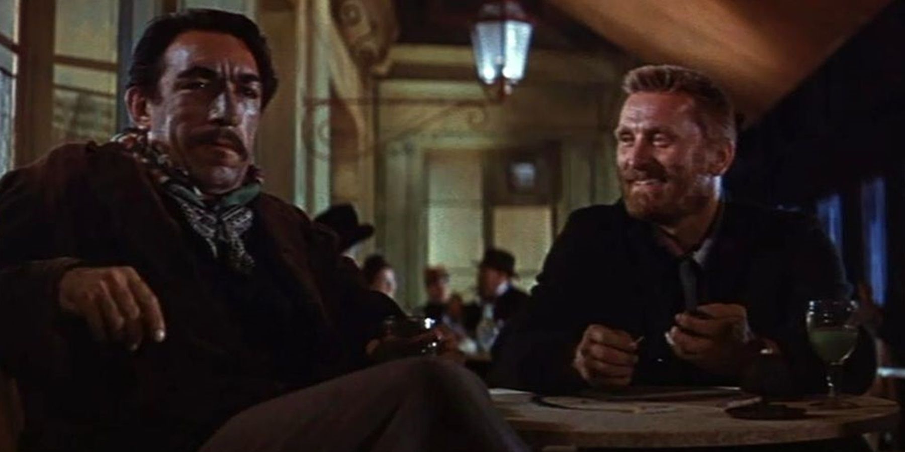 Anthony Quinn looking off-screen in Lust for Life