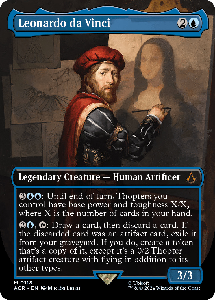 Leonardo da Vinci MTG card.
