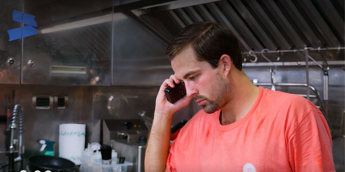 Below Deck Sailing Yacht Cloyse Martin On Phone In Kitchen