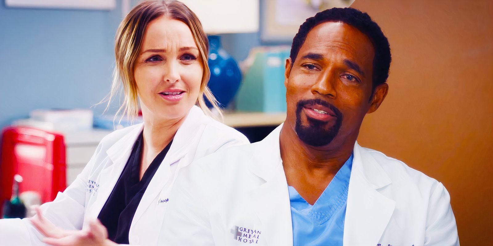 Camilla Luddington as Jo Wilson and Jason George as Ben Warren in Grey's Anatomy season 21, episode 4