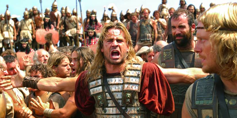 Colin Farrell yelling in front of his army in Alexander