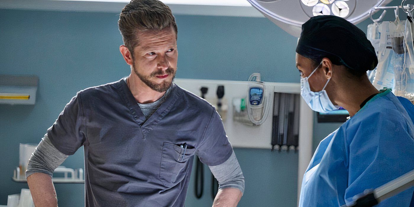 Conrad talking to Billie in The Resident