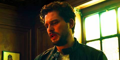 Dane Whitman looking at the Ebony Blade in Eternals