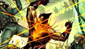 dark phoenix wolverine with claws all over his body