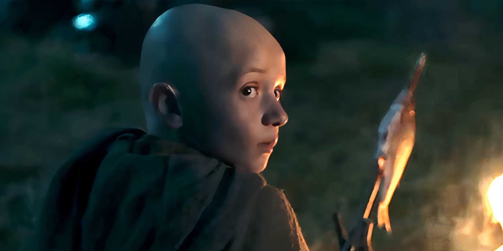Dexter Sol Ansell as Egg looking over his shoulder in A Knight of the Seven Kingdoms