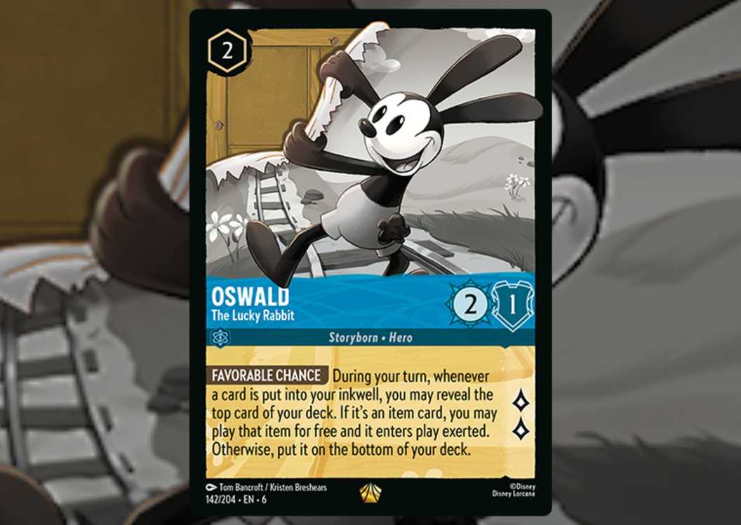 oswald lorcana card - Azurite Sea - - The Lucky Rabbit (Legendary) Azurite Sea Oswald The Lucky Rabbit Character FAVORABLE CHANCE During your turn Oswald : r/Lorcana