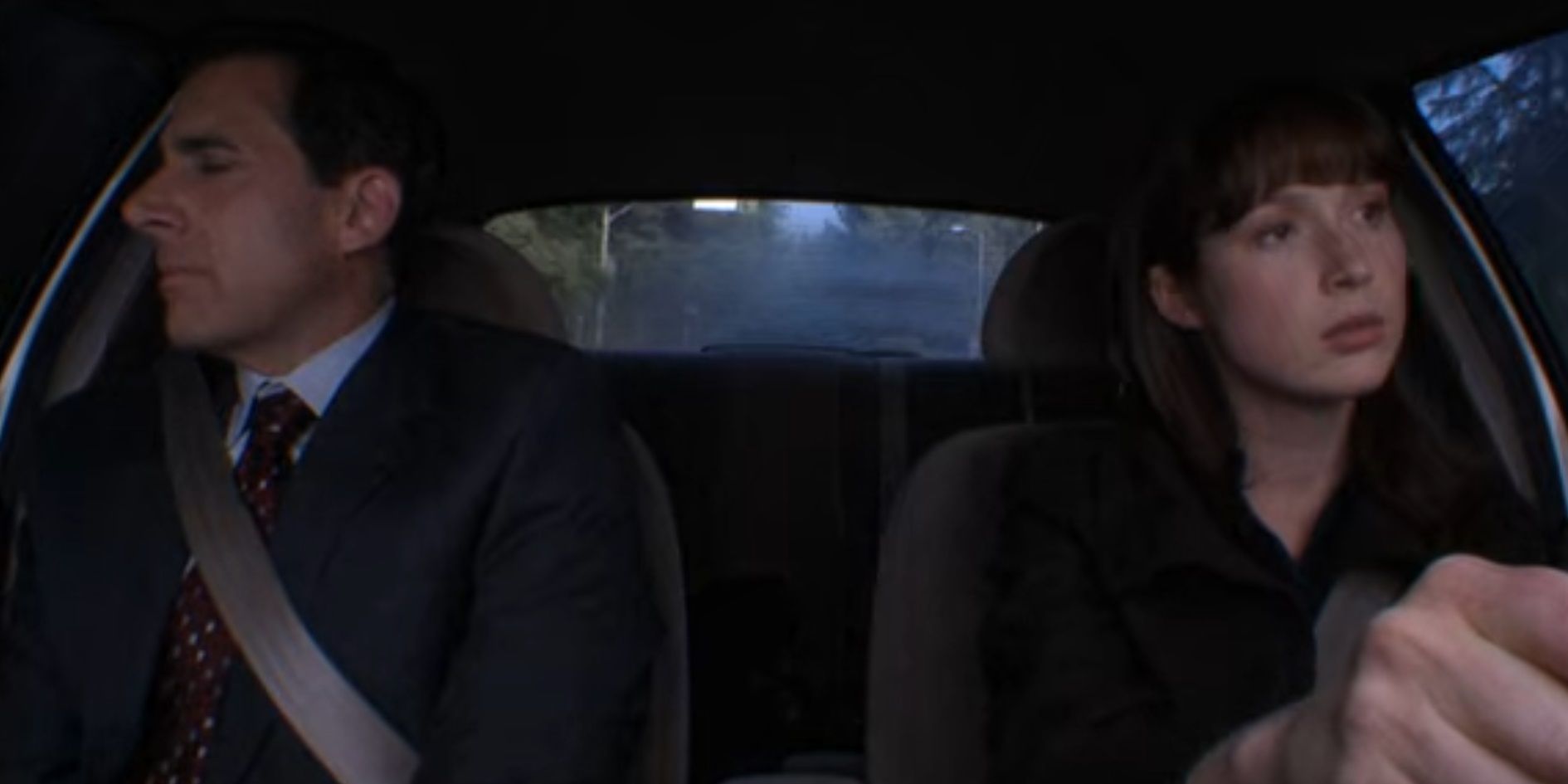 Erin driving with Michael in The Office 'Scott's Tots'