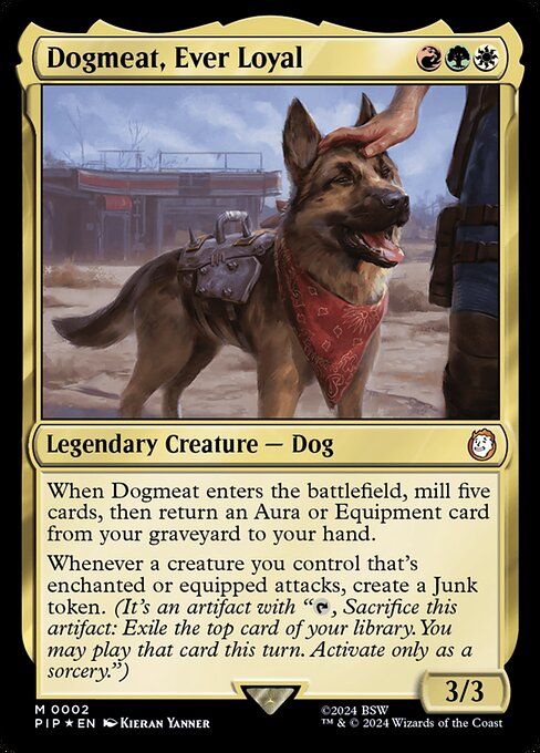 Dogmeat, Ever Loyal MTG card.