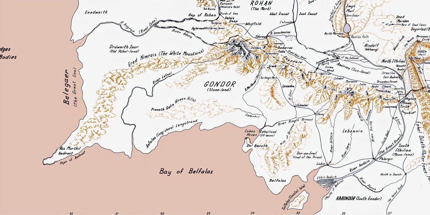 The Lord Of The Rings Map Explained: All Middle-Earth Locations