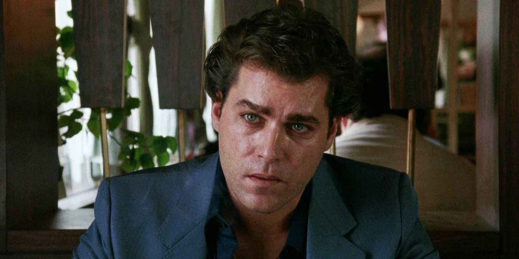Ray Liotta as Henry Hill looking scared in Goodfellas 