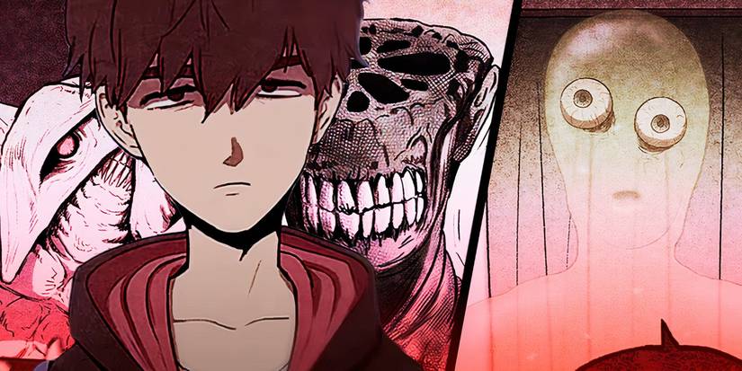 Hyun Cha and some of the terrible monsters of Sweet Home