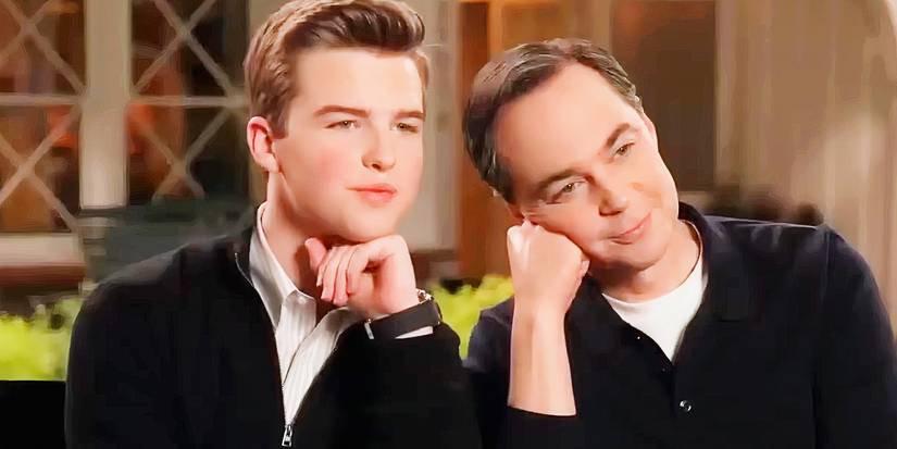 Iain Armitage and Jim Parsons in Young Sheldon