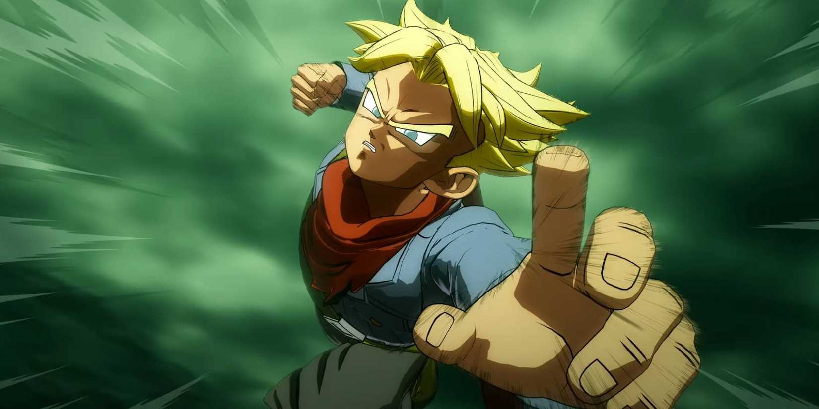 Dragon Ball Sparking Zero Future Trunks about to attack Frieza in opening movie