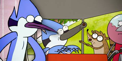 Mordecai and Rigby in Regular Show