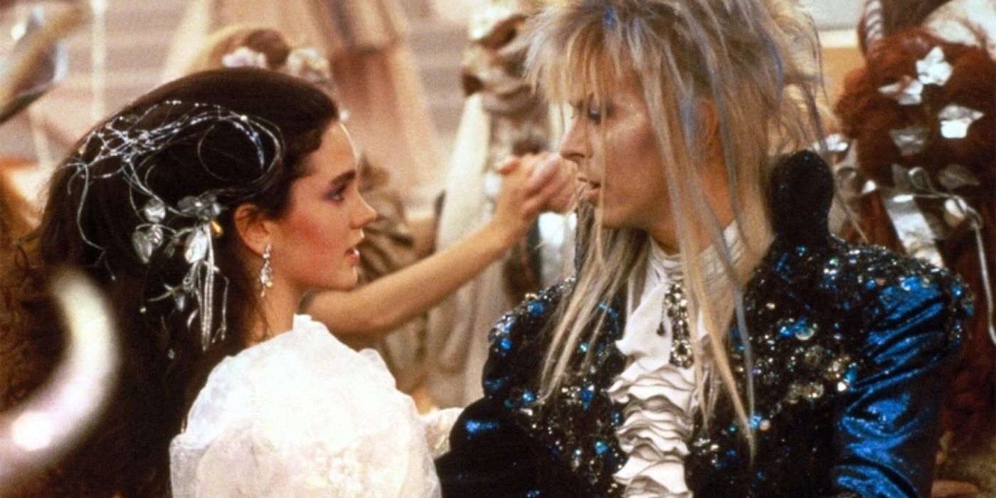 Jennifer Connelly as Sarah and David Bowie as Goblin King in Labyrinth (1986)