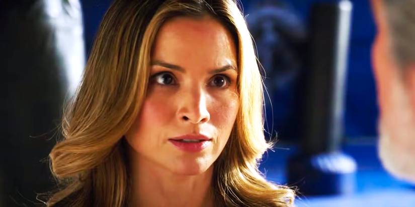 Katrina Law as Jessica Knight having an intense conversation in NCIS