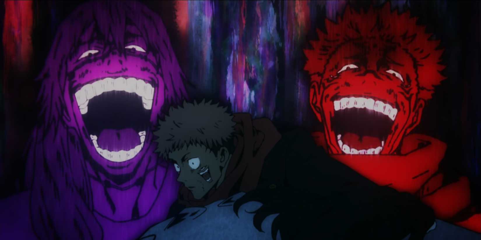 Die Jujutsu Kaisen-Bösewichte Mahito und Sukuna verspotten Yuji