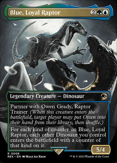 Blue, Loyal Raptor MTG Card.