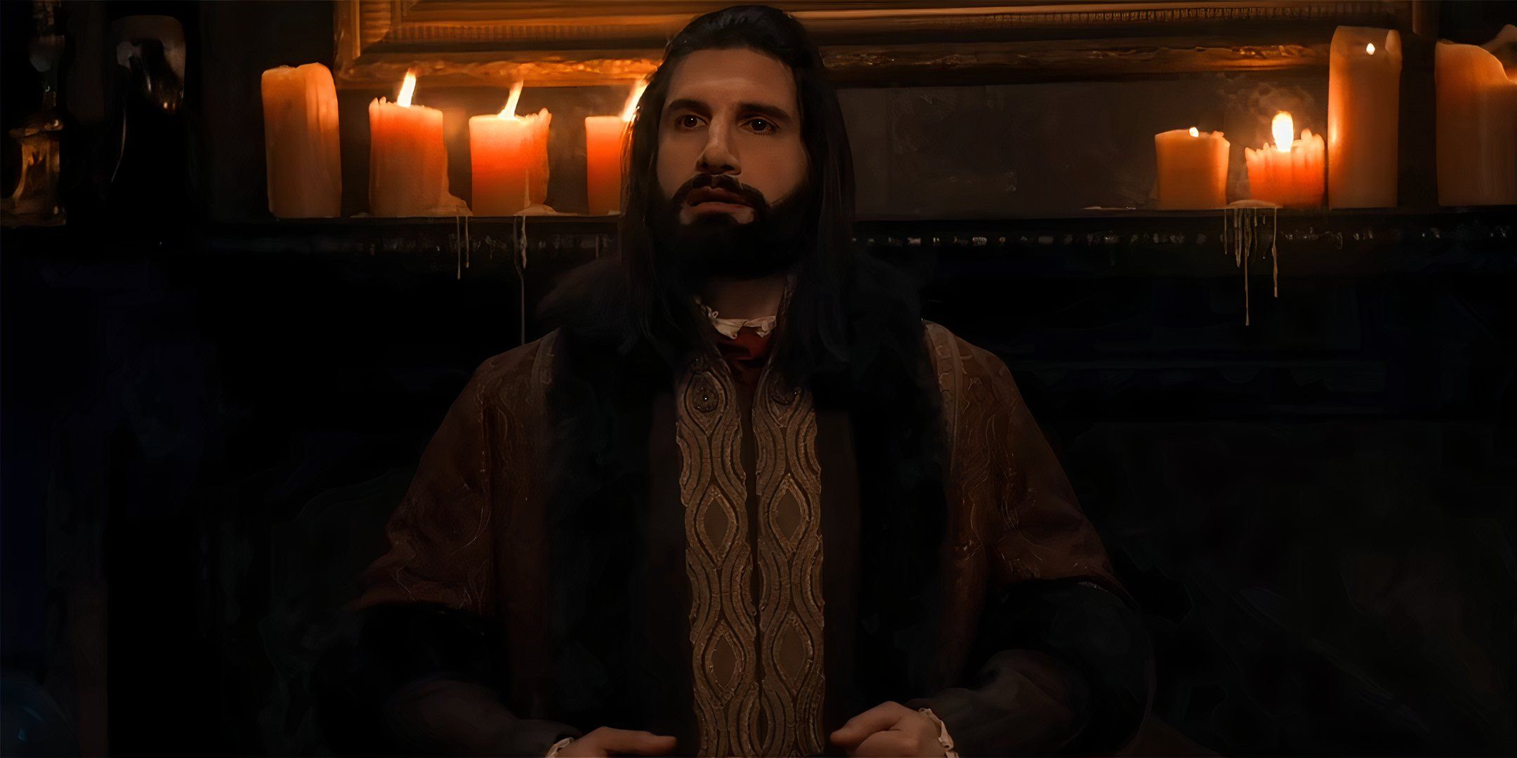 Kayvan Novak as Nandor takes a serious look at what we're doing in The Shadows Season 6