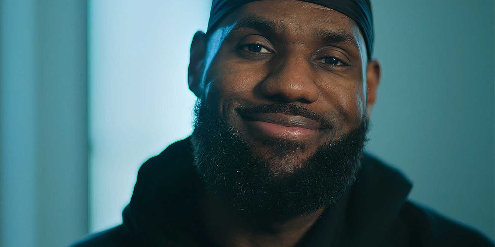 Lebron James smiling in Starting 5