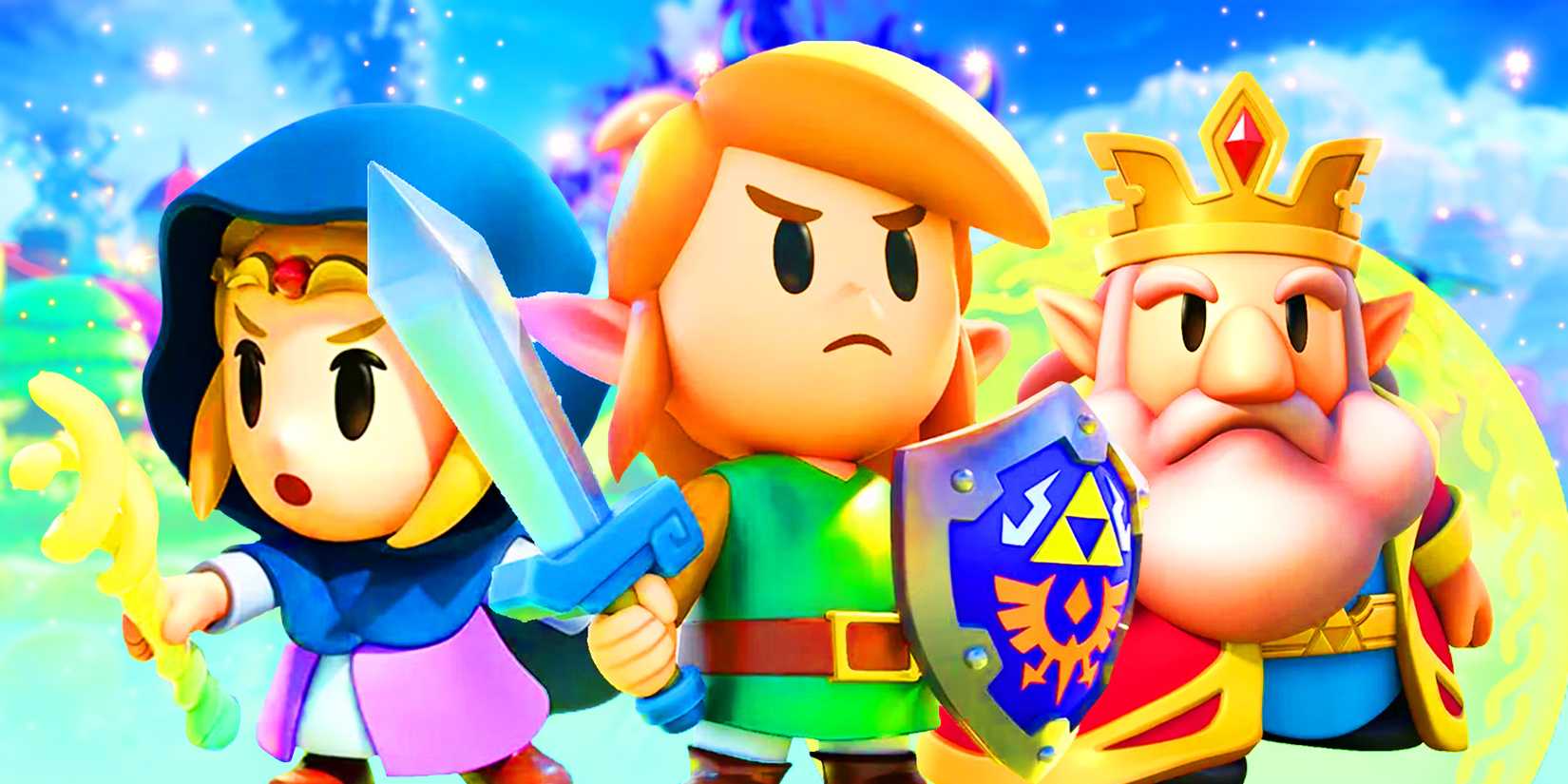 Link and Zelda In Zelda Echoes Of Wisdom with another character