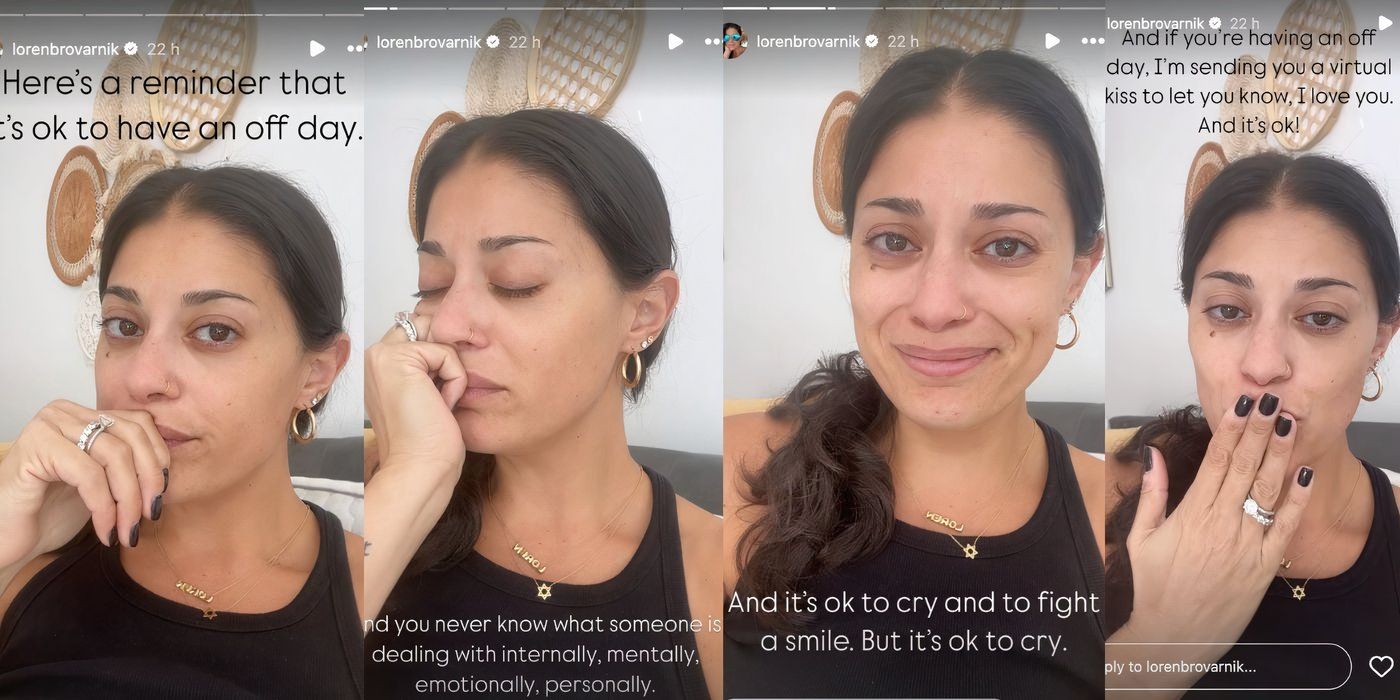 Loren Brovarnik in 90 Day Fiance crying in Instagram Stories