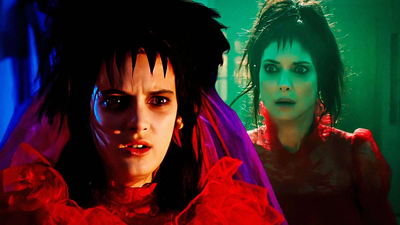 Why Lydia Deetz's Wedding Dresses Are Red In Both Beetlejuice Movies Why Lydia Deetz's Wedding Dresses Are Red In Both Beetlejuice Movies