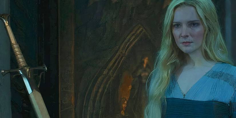 Galadriel and Narsil in The Rings of Power season 1