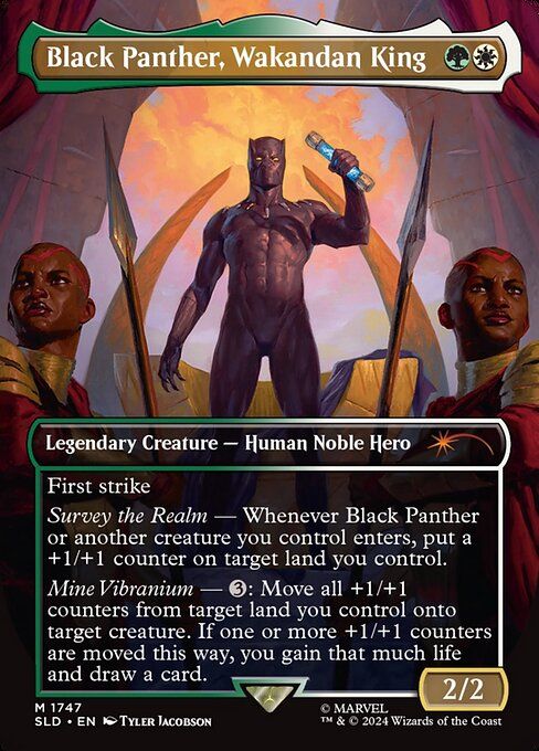 Black Panther, Wakandan King MTG card.