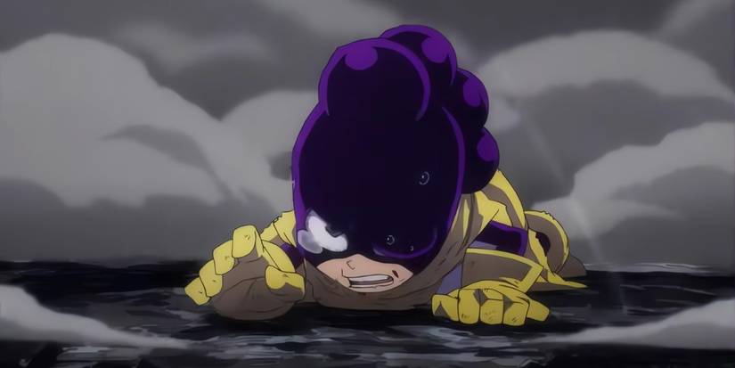 Mineta challenges All for One by throwing one of his hairballs. 