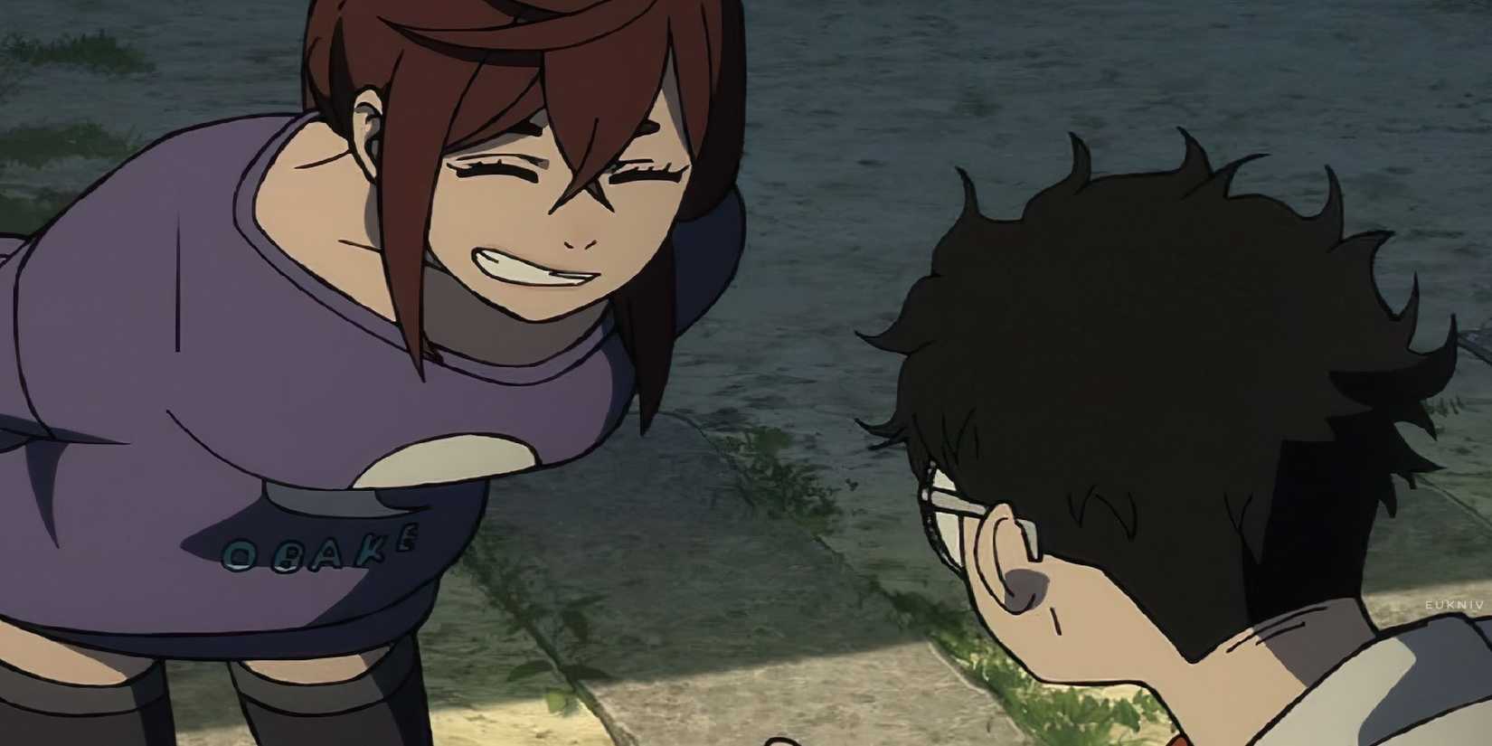 Momo smiling at Okarun