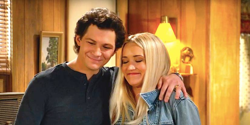 Montana Jordan's Georgie and Emily Osment's Mandy embrace and smile in Georgie & Mandy's First Marriage trailer