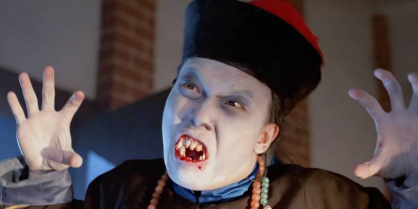 Mr. Vampire 1985  Vampire with sharp teeth and bloody mouth with an angry face