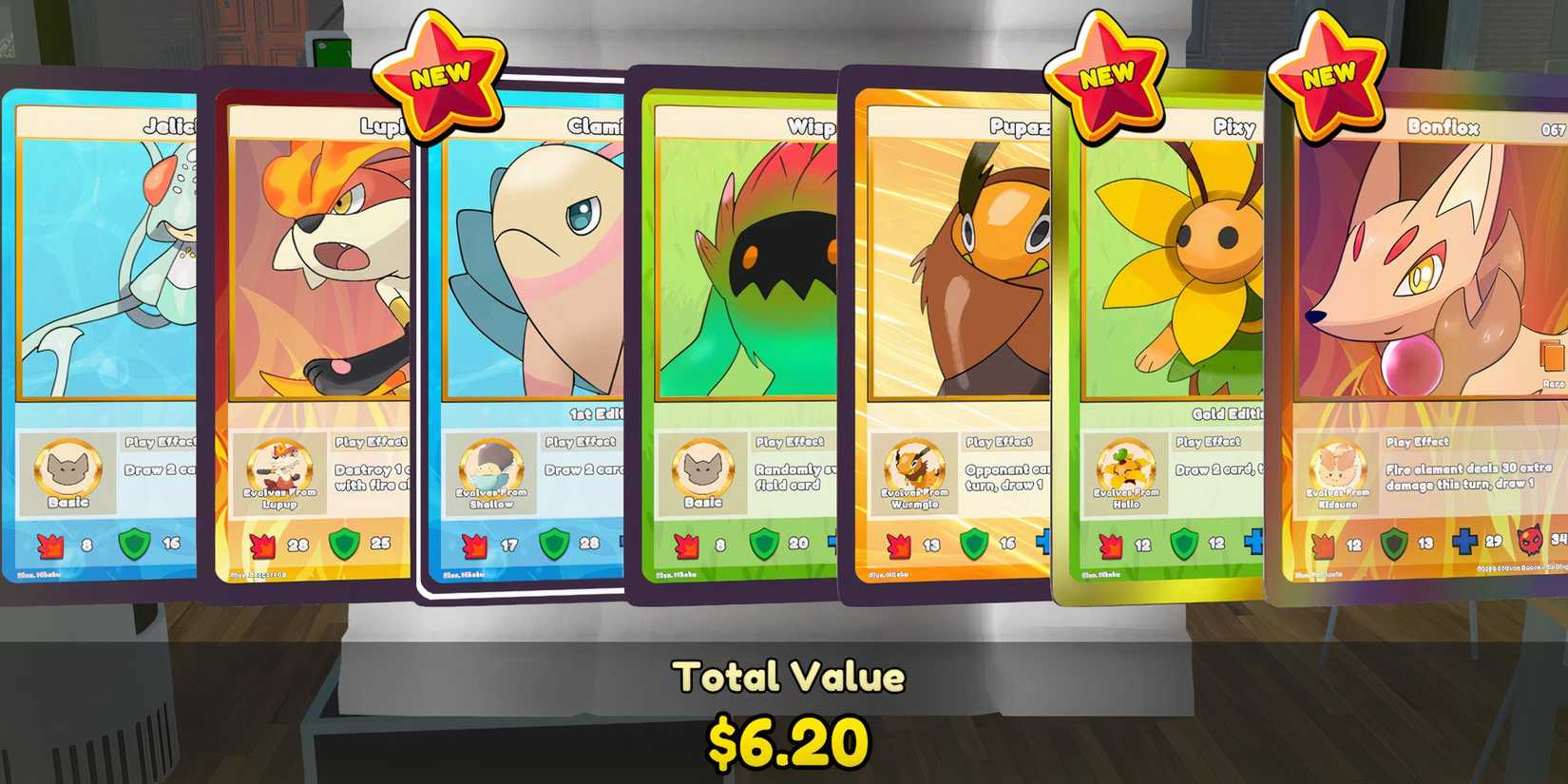 Opened Pack in TCG Card Shop Simulator.