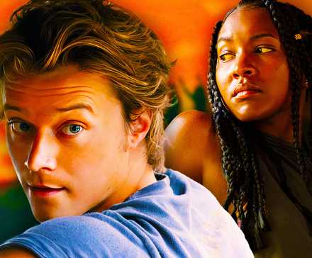 Руди Панков в роли Дж.Д. и Карласия Грант в роли Клео в 4-м сезоне "Outer Banks".