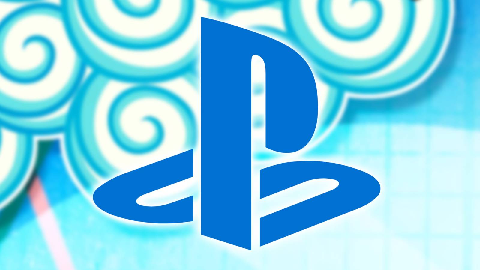 The PlayStation logo in front of a nondescript background from LittleBigPlanet 3.