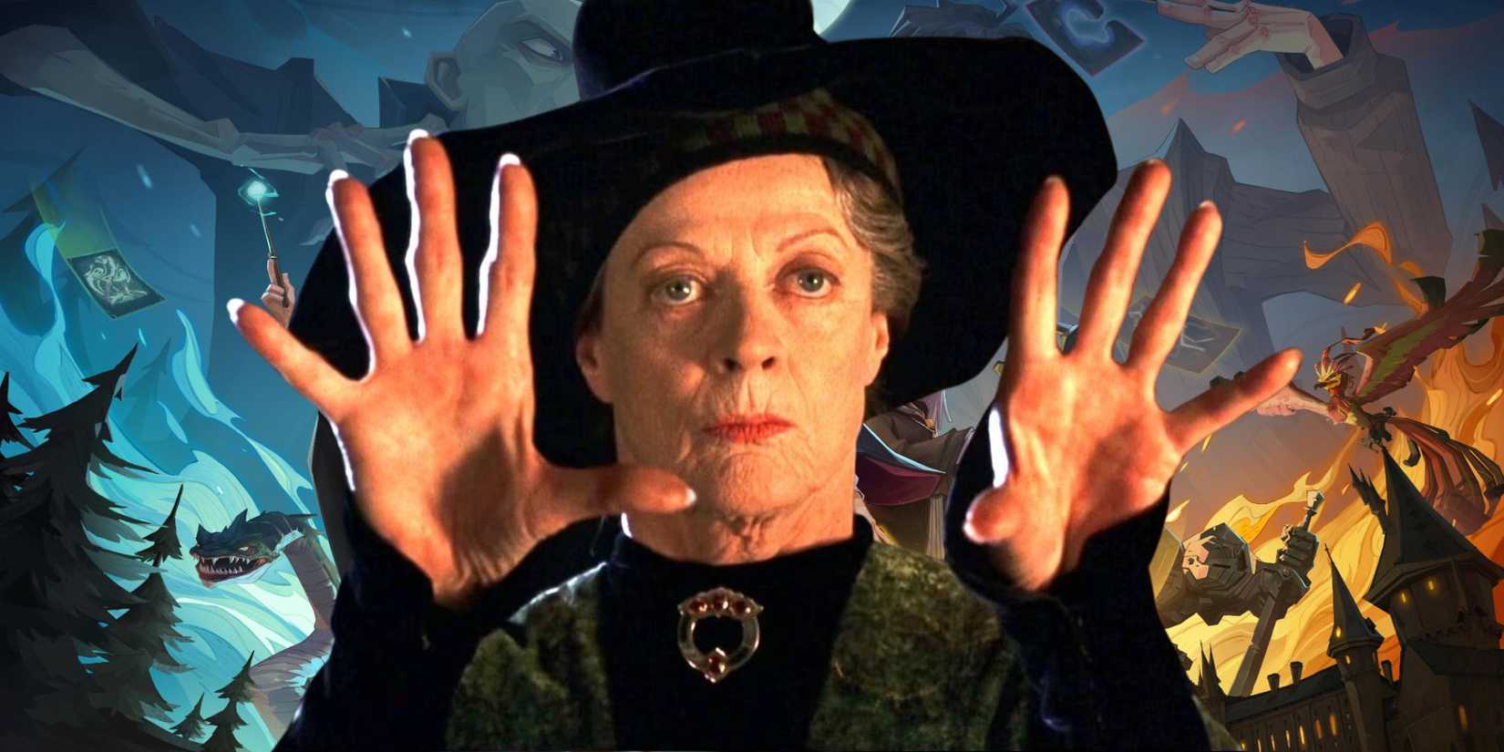 Profesorka McGonagall przed obrazem Harry Potter Magic Awakened