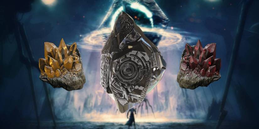 Remnant 2 Prism of Jealousy item in Dark Horizon DLC with other Prismatic Stone items