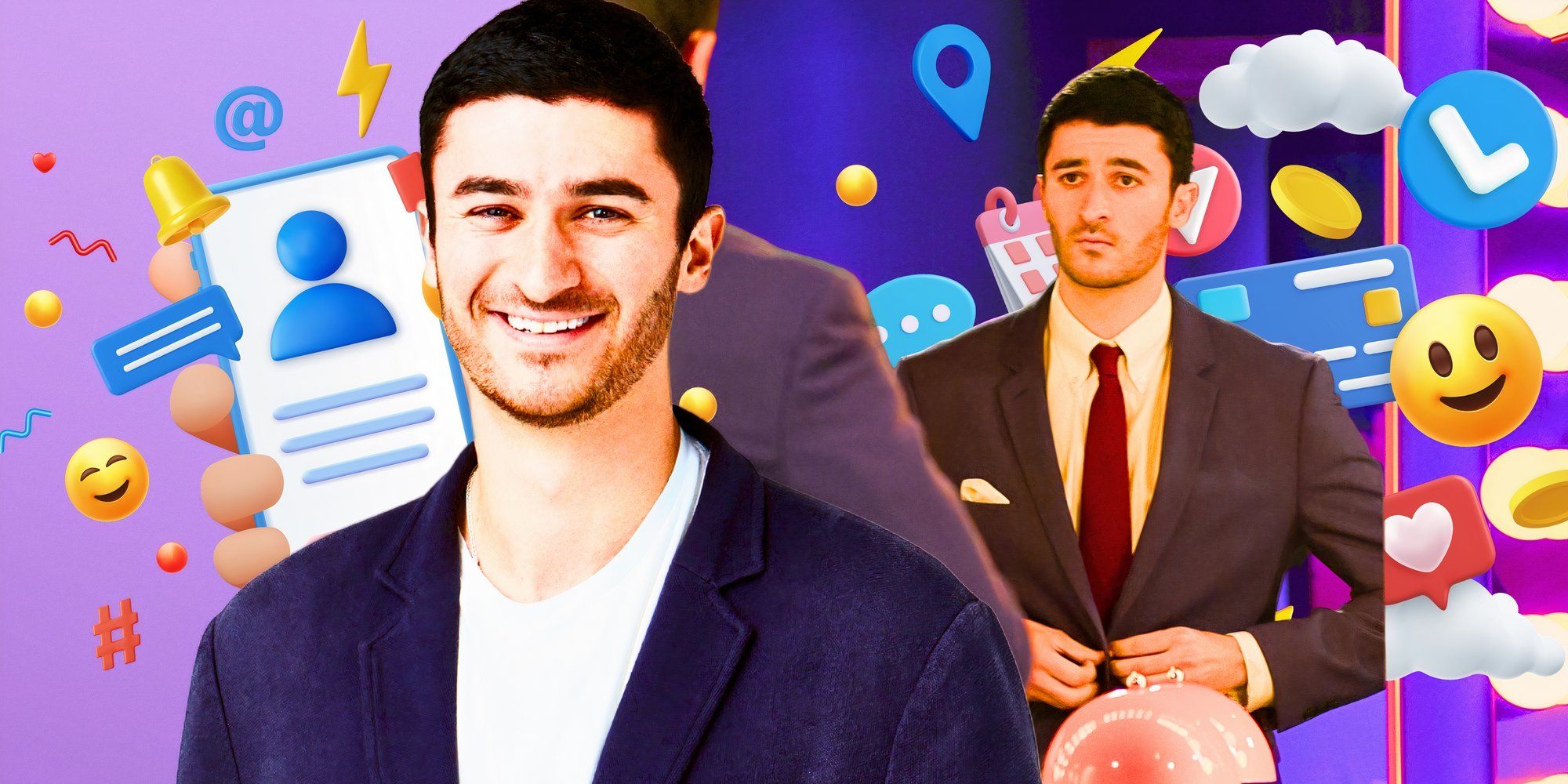 image of Love Is Blind Season 7's Leo Braudy with emoji's